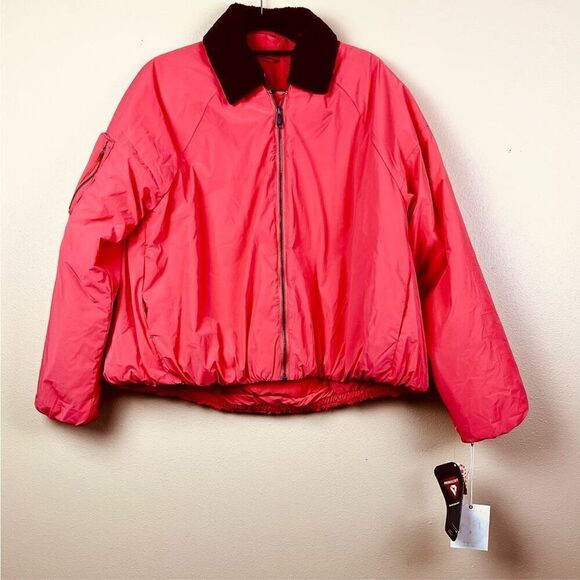 NWT Free People Movement Jacket Outpost Bomber Puffer Cherry Tomato - Picture 5 of 10